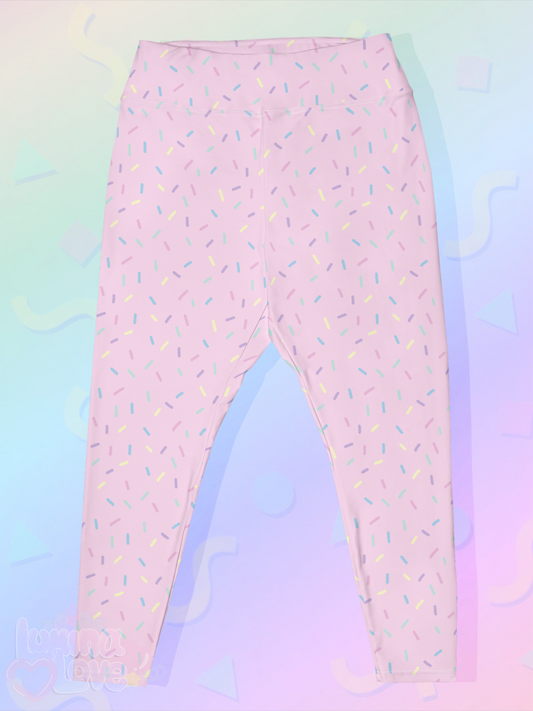 Ice Cream Sprinkle Plus Size Leggings