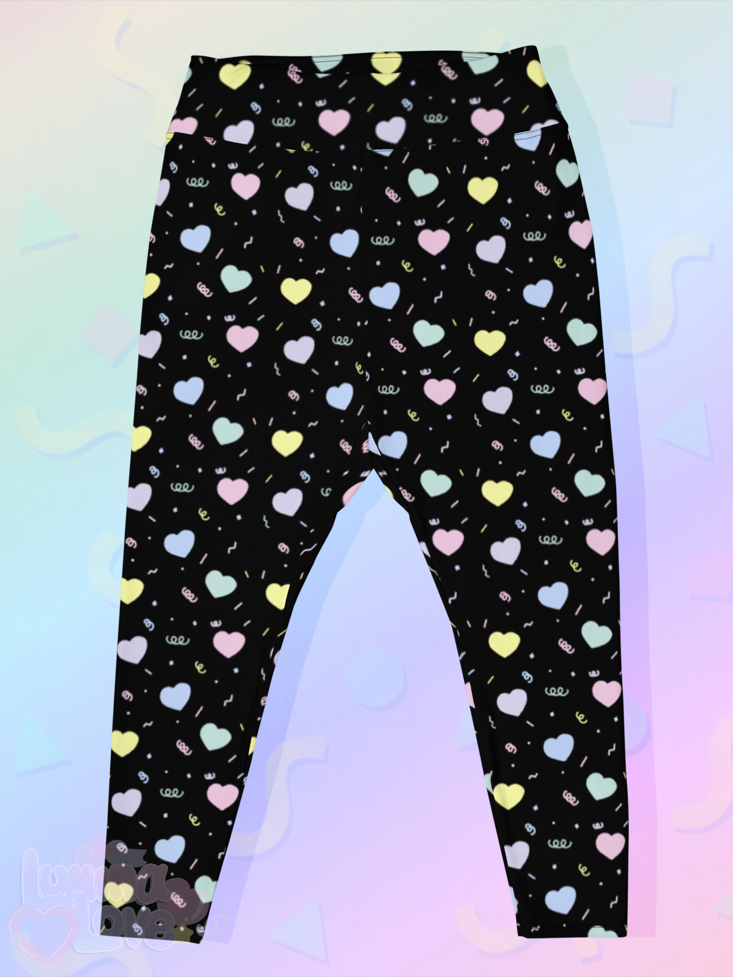 Rainbow Hearts Plus Size Leggings
