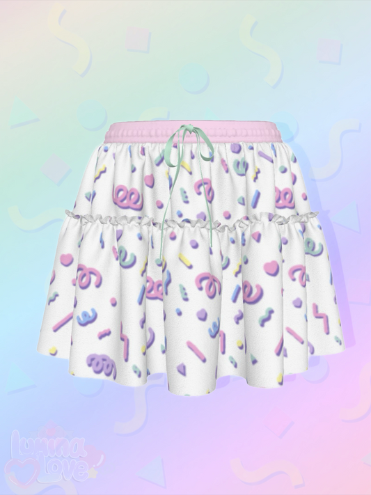 80s Vibe Ruffle Skirt
