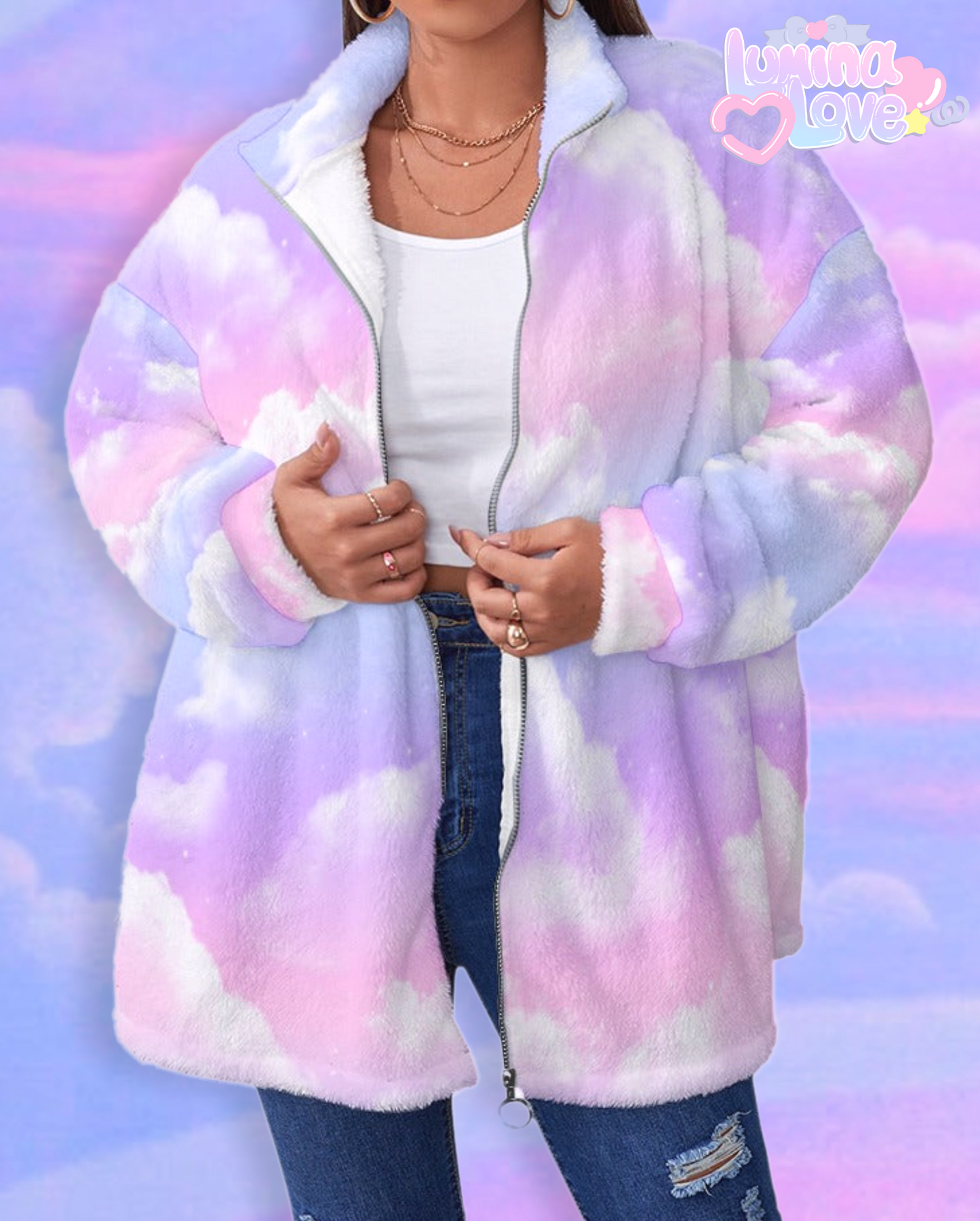 Pastel Skies Fleece Jacket