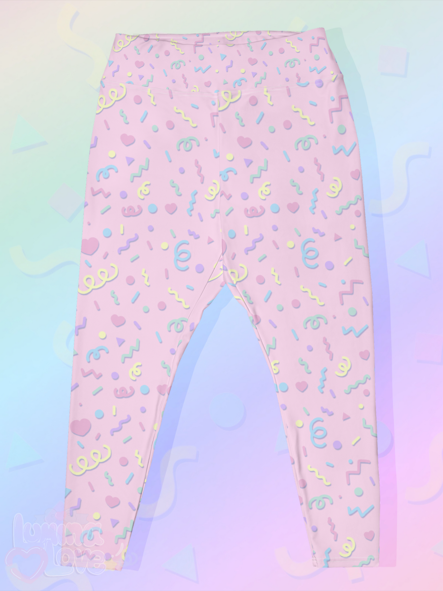 80s Pastel Plus Size Leggings
