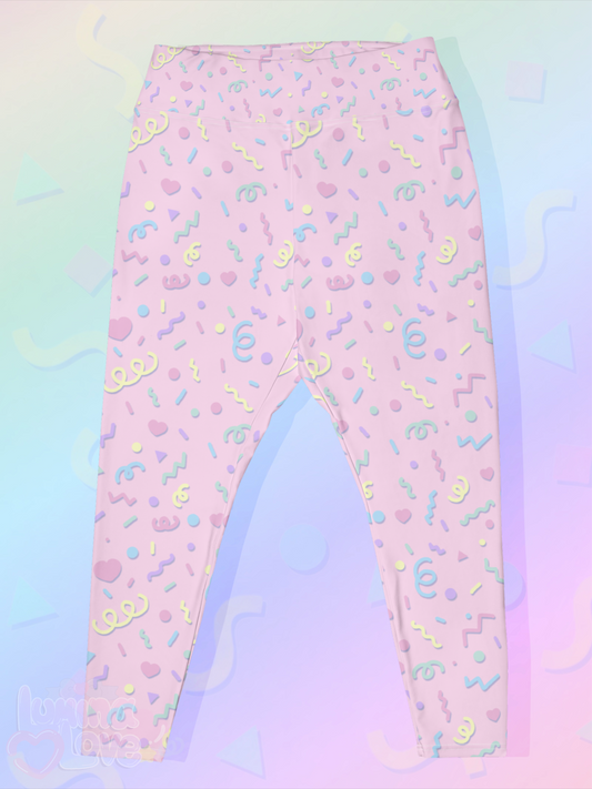80s Pastel Plus Size Leggings