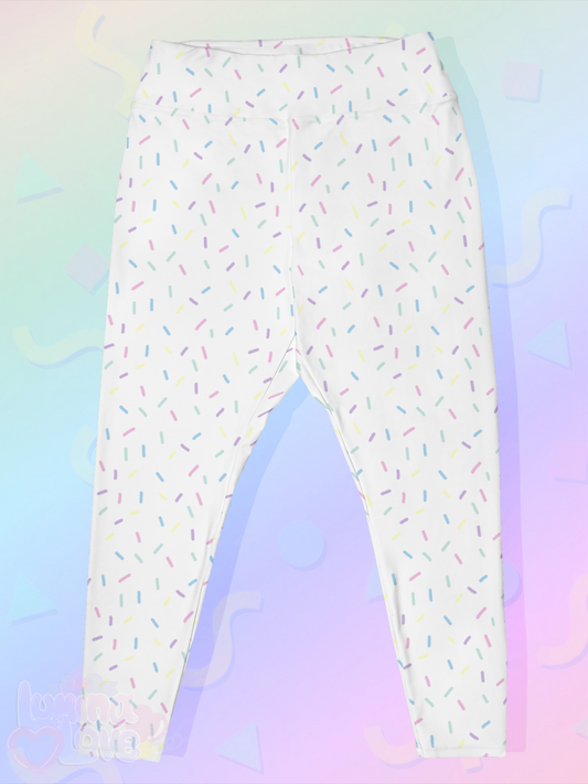 Ice Cream Sprinkle Plus Size Leggings