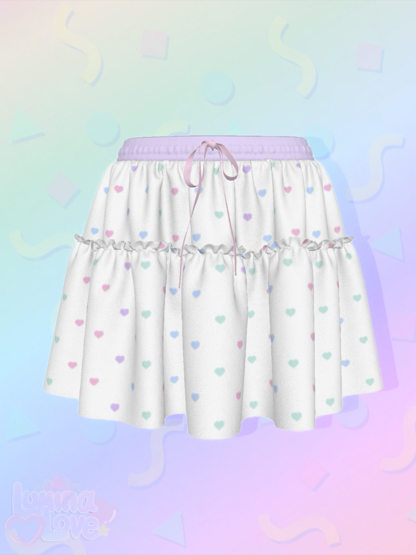Fancy Hearts Ruffle Skirt