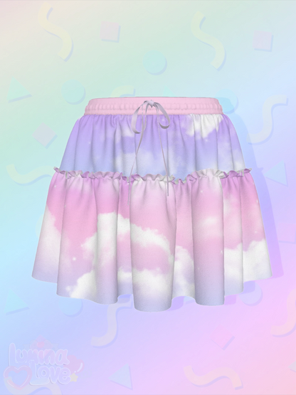 Pastel Skies Ruffle Skirt