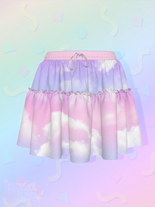Pastel Skies Ruffle Skirt