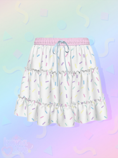 Ice Cream Sprinkles Ruffle Skirt