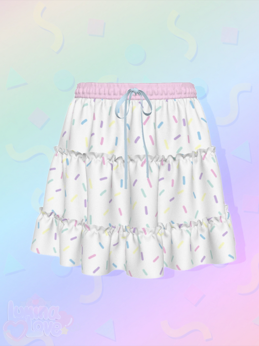 Ice Cream Sprinkles Ruffle Skirt