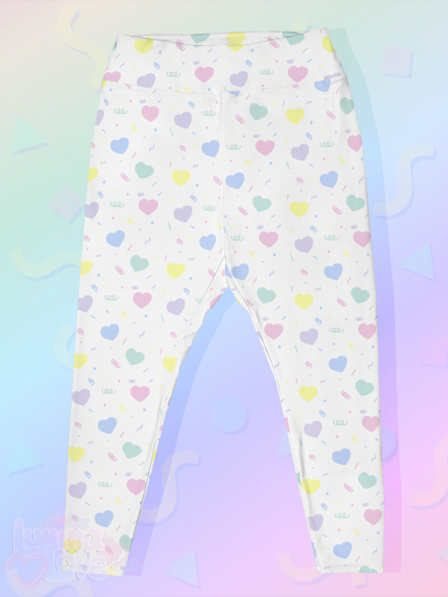 Rainbow Hearts Plus Size Leggings
