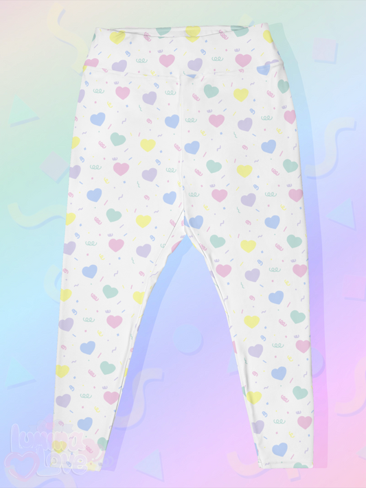 Rainbow Hearts Plus Size Leggings
