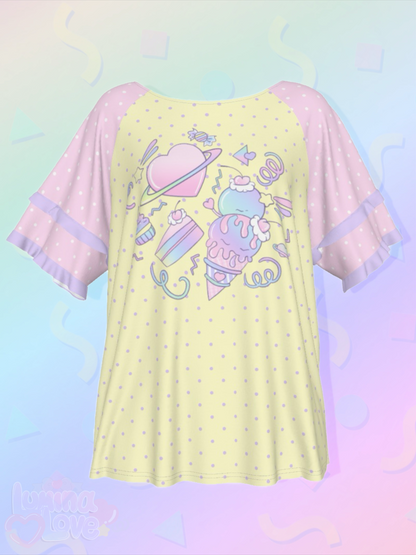 Galaxy of Sweets Ruffle Shirt