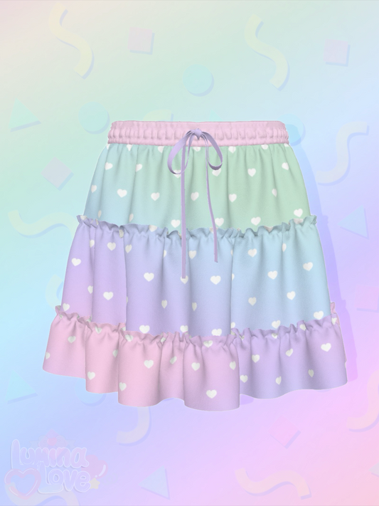 Aurora Heart Ruffle Skirt
