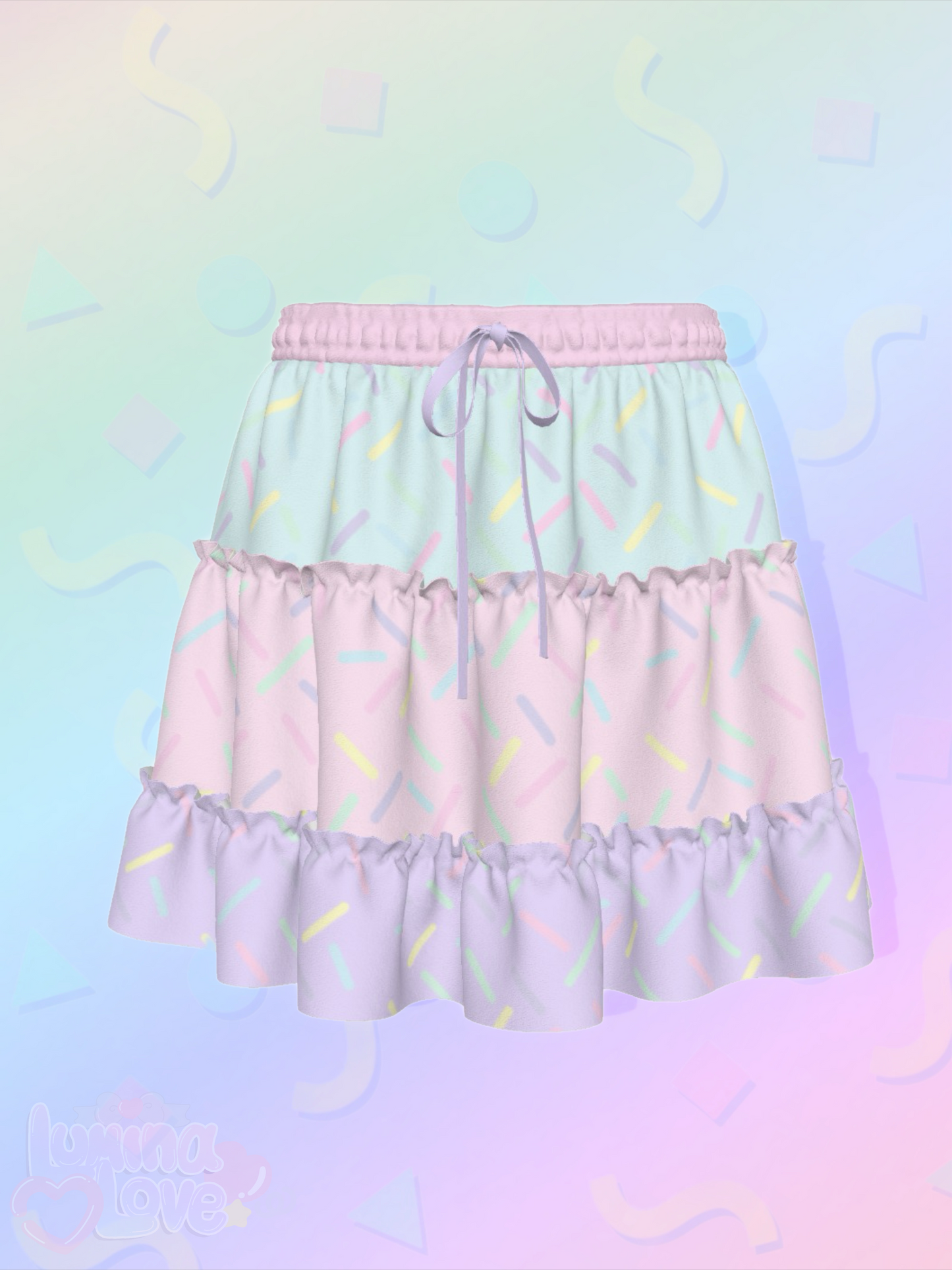 Rainbow Sprinkles Ruffle Skirt