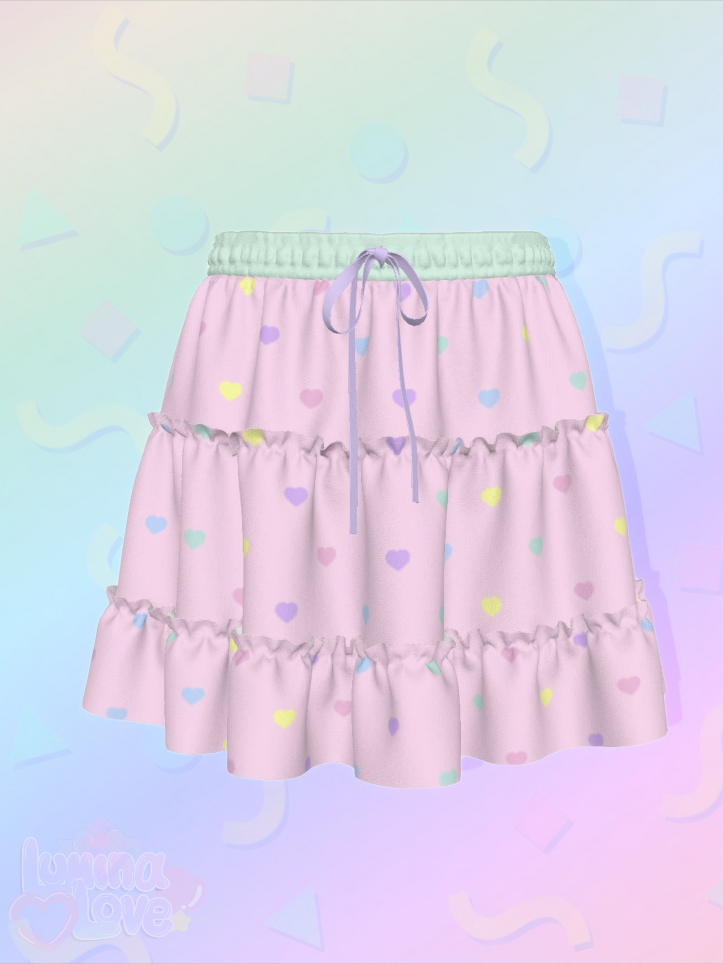 Candy Hearts Ruffle Skirt