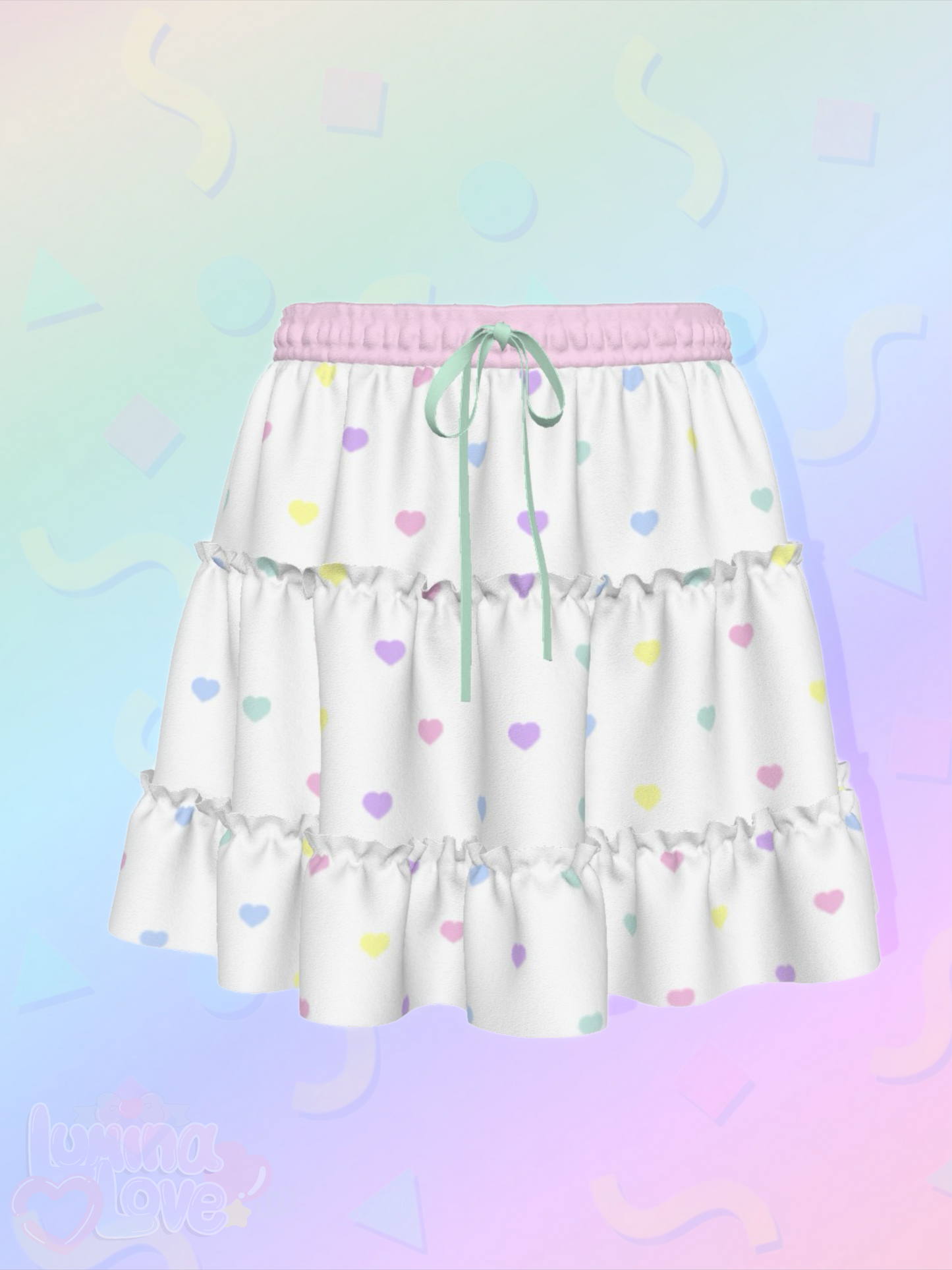 Candy Hearts Ruffle Skirt
