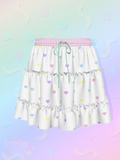 Candy Hearts Ruffle Skirt