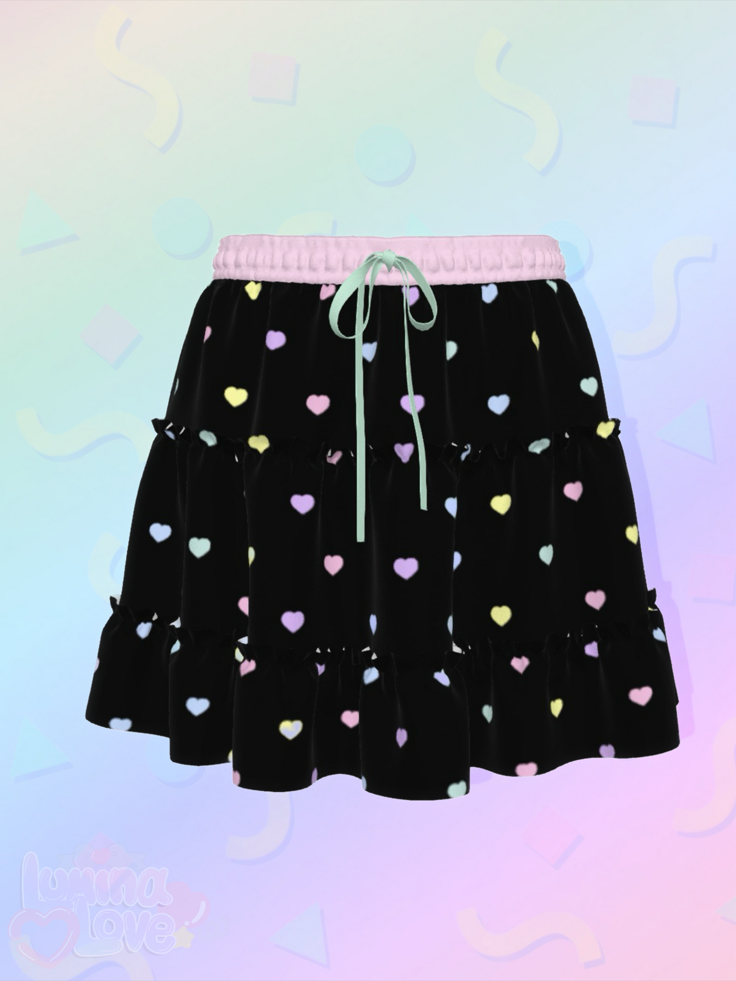 Candy Hearts Ruffle Skirt