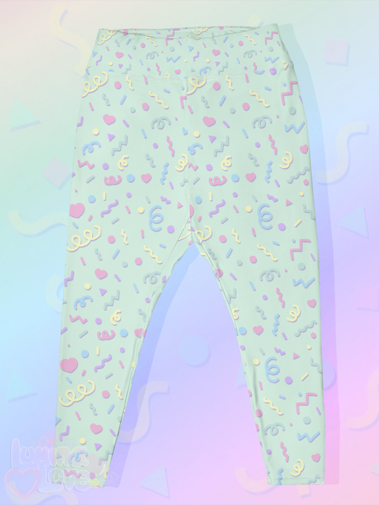 80s Pastel Plus Size Leggings