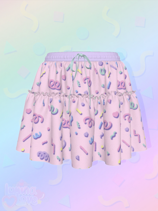 80s Vibe Ruffle Skirt