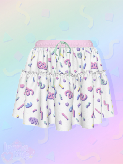 80s Vibe Ruffle Skirt