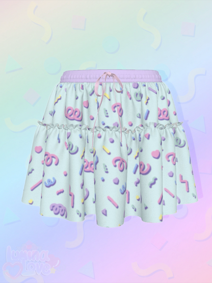 80s Vibe Ruffle Skirt