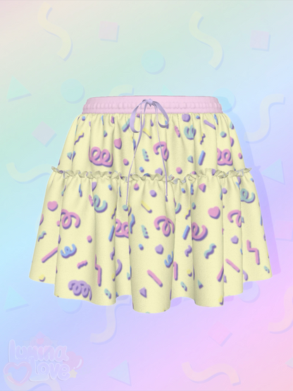80s Vibe Ruffle Skirt