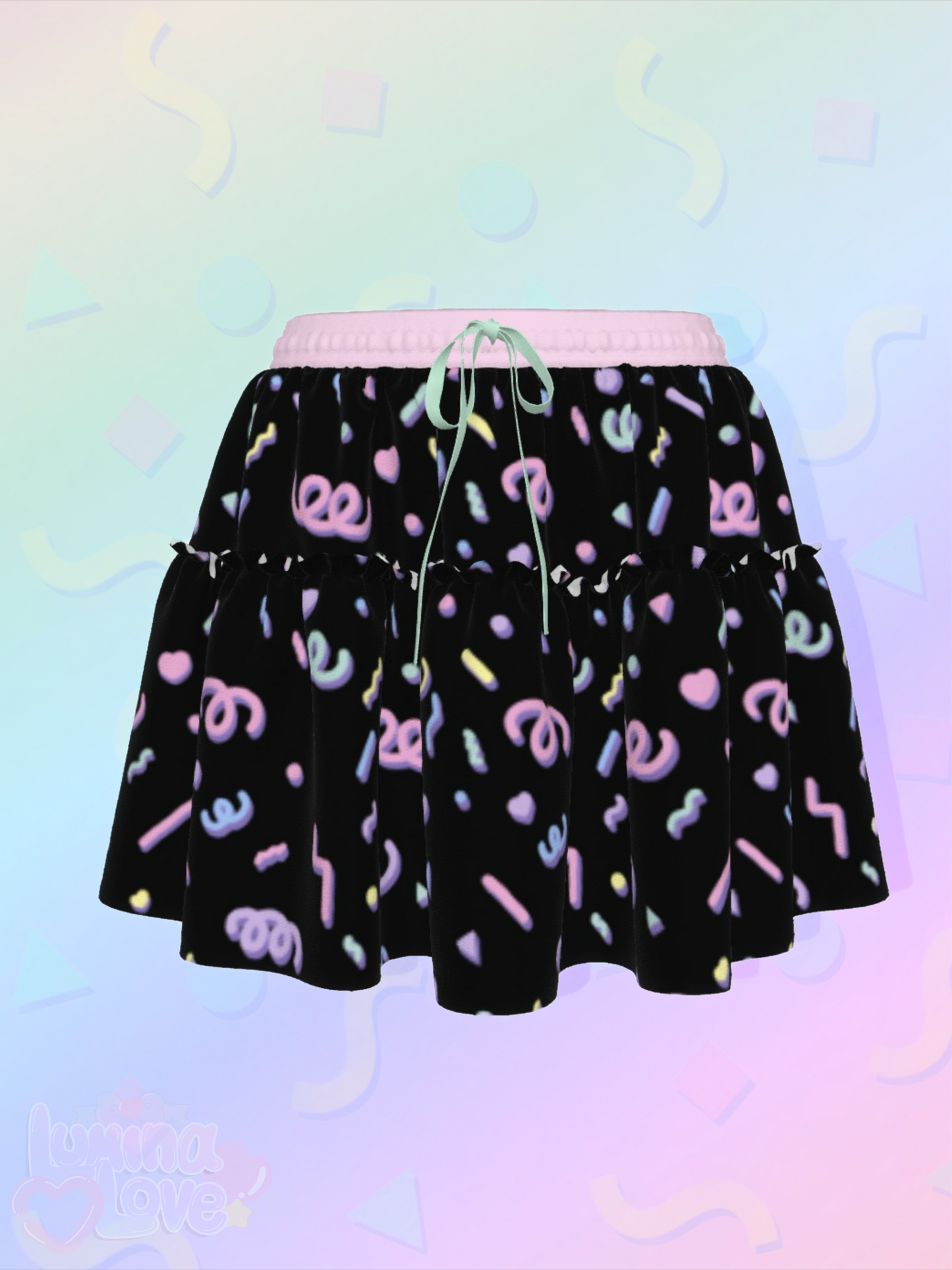 80s Vibe Ruffle Skirt
