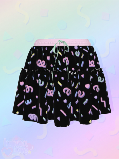 80s Vibe Ruffle Skirt