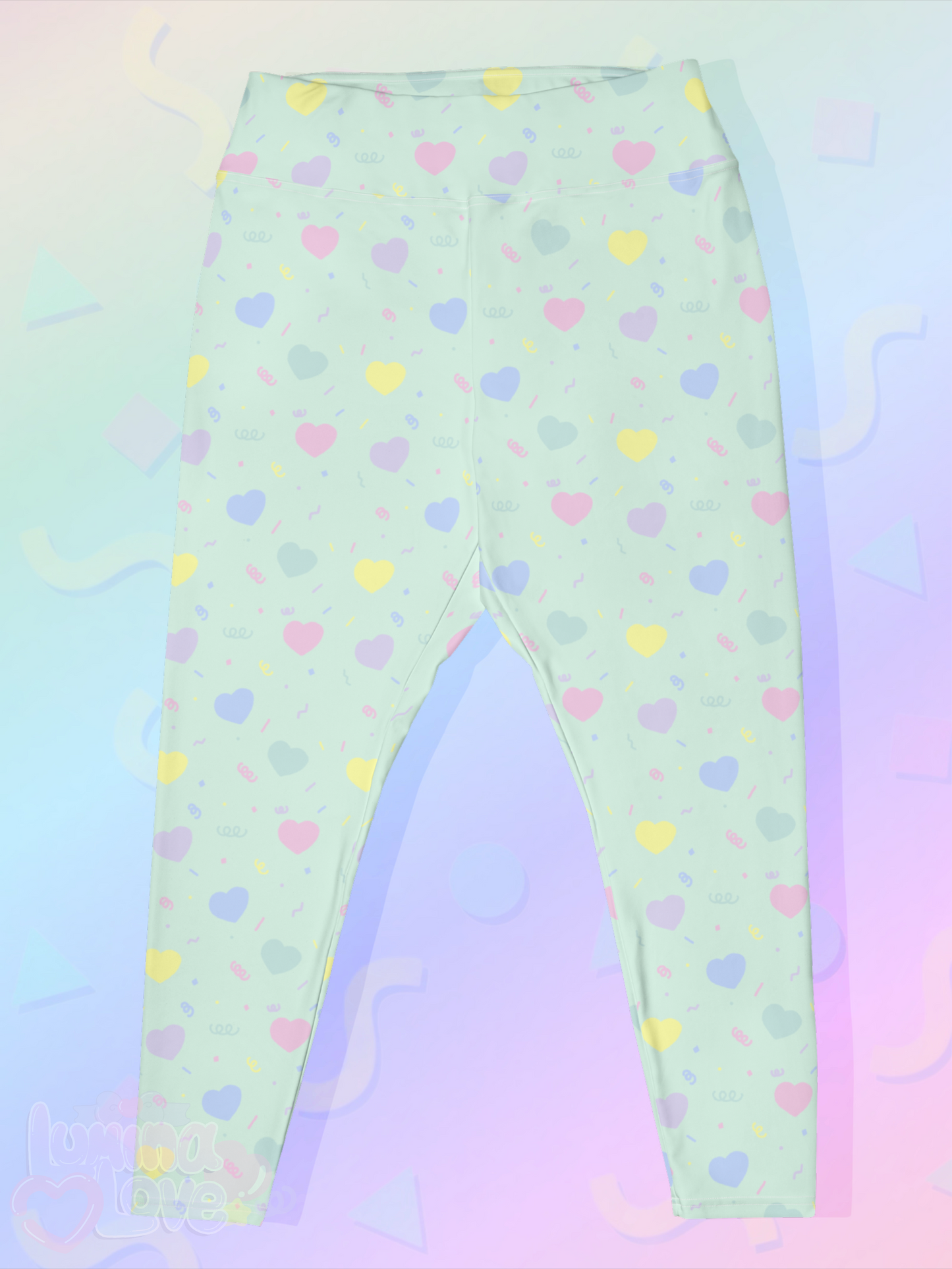 Rainbow Hearts Plus Size Leggings