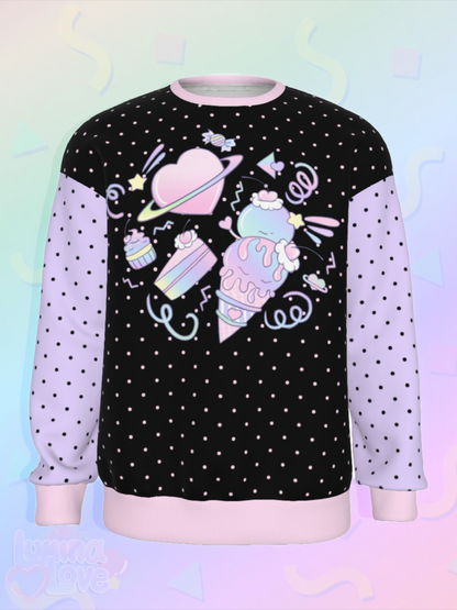 Galaxy of Sweets Knitted Fleece Sweater