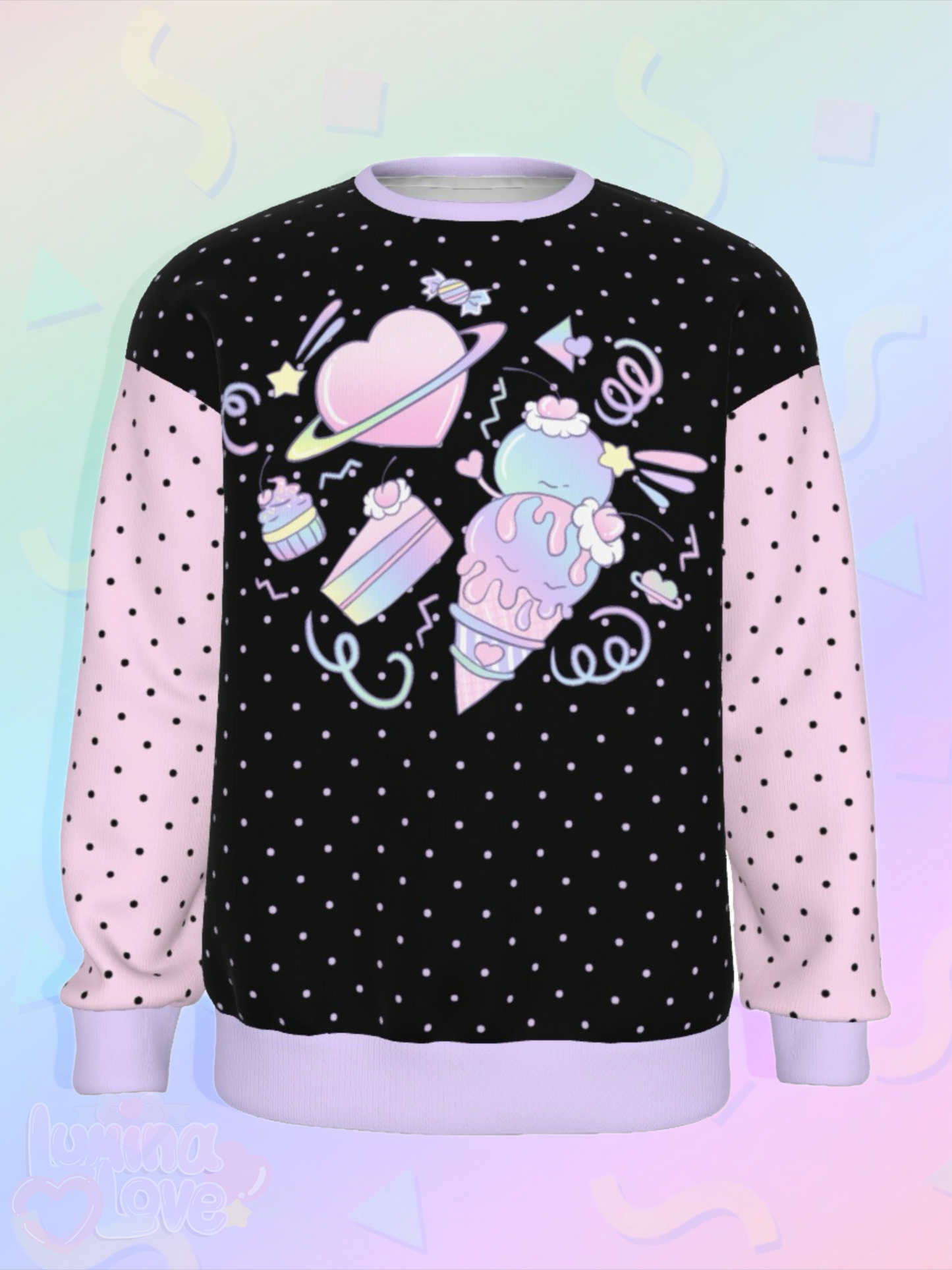 Galaxy of Sweets Knitted Fleece Sweater