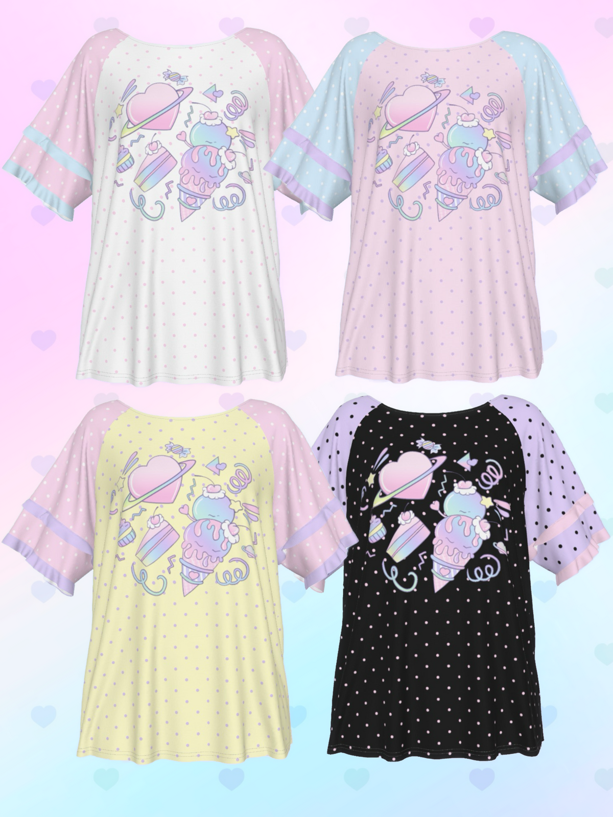 Galaxy of Sweets Ruffle Shirt