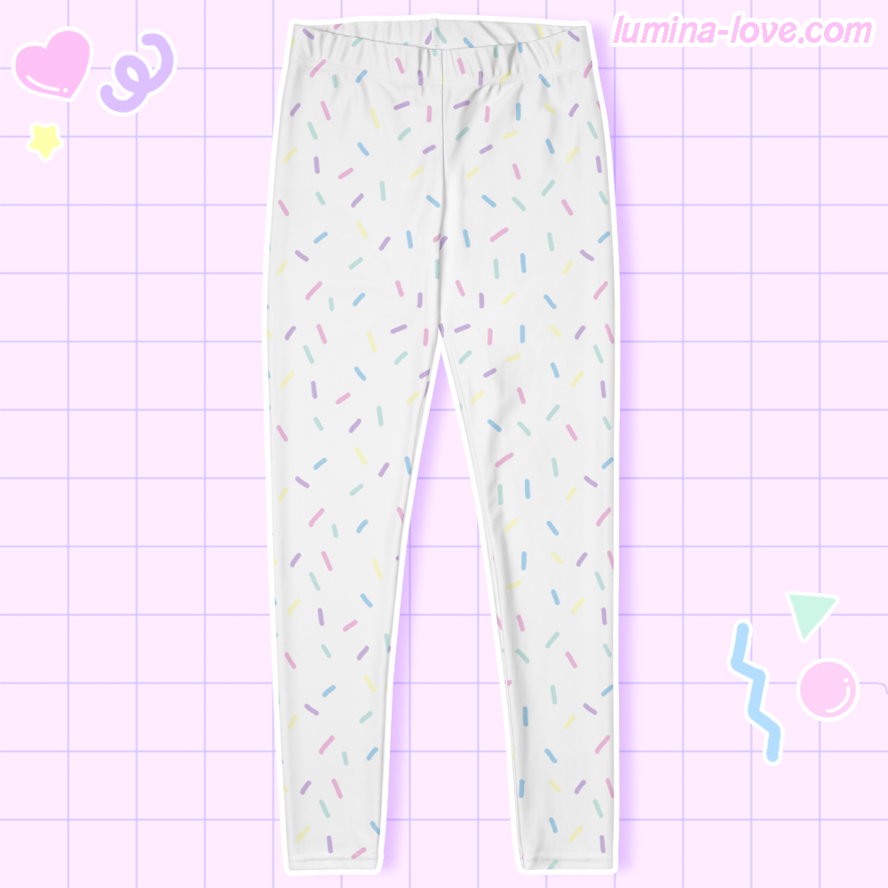 ♡ Ice Cream Sprinkle Leggings (White) ♡