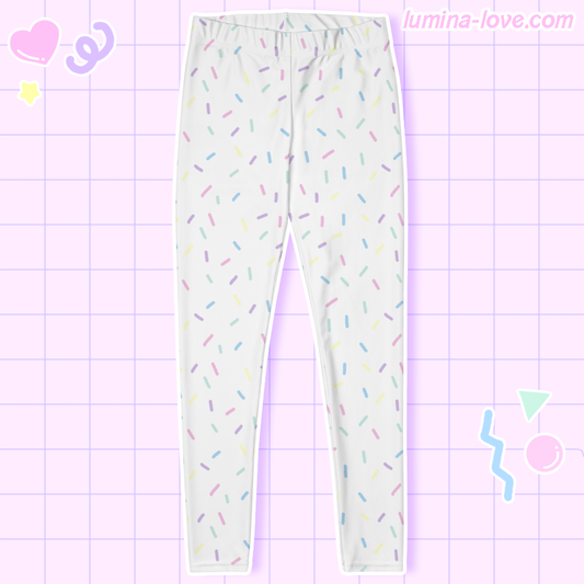 ♡ Ice Cream Sprinkle Leggings (White) ♡